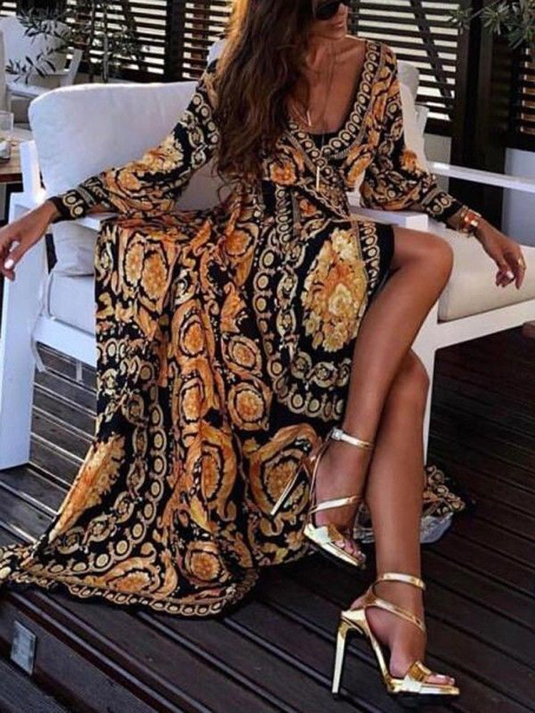 Robe Mode Nouvelle Style Élégante Femmes Sexy Col Bateau Pailleté