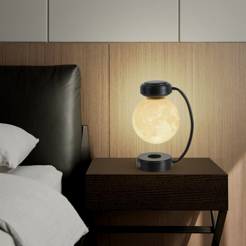 Kabellose, rotierende, schwebende Magnetkugel-Lampe in Form des 3D-Mondes für die Dekoration von Büro, Schule, Buchhandlung und Zuhause