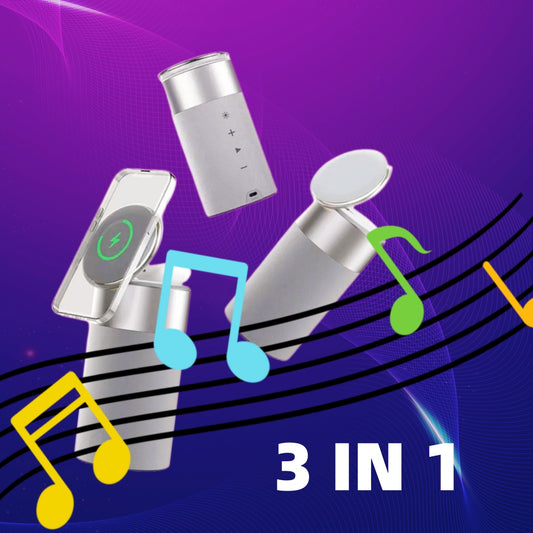 3-in-1 Multifunktions-Wireless-Ladegerät für iPhone und AirPods, tragbarer Bluetooth-Lautsprecher mit Touch-Lampe für Zuhause und Büro