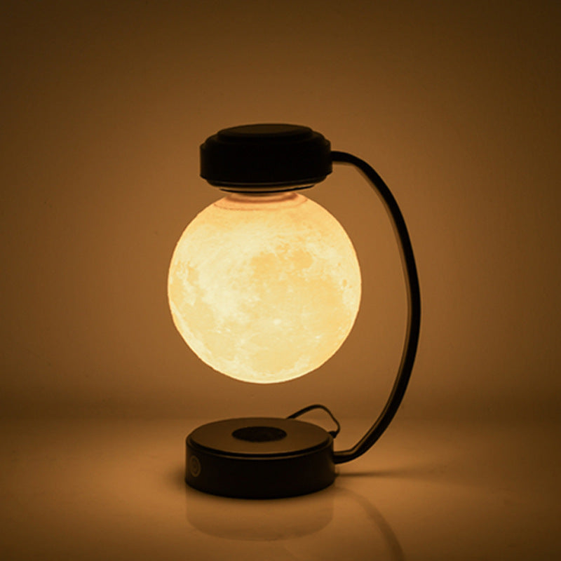 Kabellose, rotierende, schwebende Magnetkugel-Lampe in Form des 3D-Mondes für die Dekoration von Büro, Schule, Buchhandlung und Zuhause