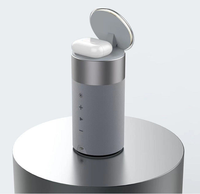 3-in-1 Multifunktions-Wireless-Ladegerät für iPhone und AirPods, tragbarer Bluetooth-Lautsprecher mit Touch-Lampe für Zuhause und Büro