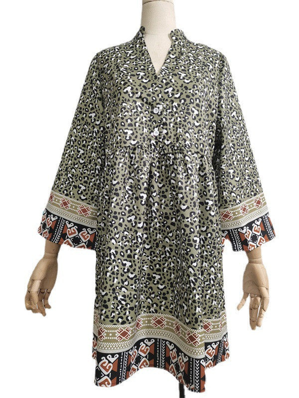 Nouvelle robe d'impression numérique tempérament pour femmes -