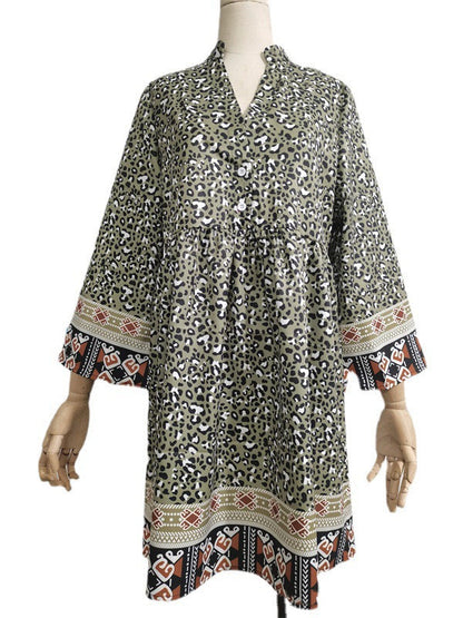 Nouvelle robe d'impression numérique tempérament pour femmes -